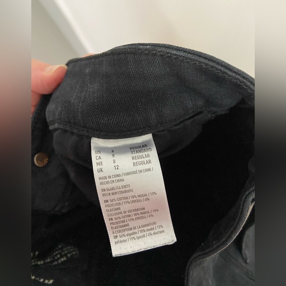 American Eagle Black Hi-Rise Jegging - Size 8 - Black - Picture 5 of 5